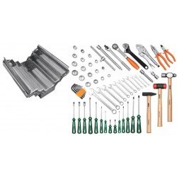 CAIXA SANFONADA EM ACO INOX COM FERRAMENTAS 65 PCS TRAMONTINA