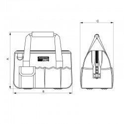 BOLSA PORTA FERRAMENTAS 12 PRO TRAMONTINA
