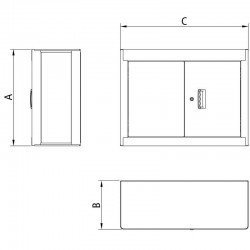 PAINEL PARA FERRAMENTAS SUPERIOR PEQUENO - 2 PORTAS TRAMONTINA