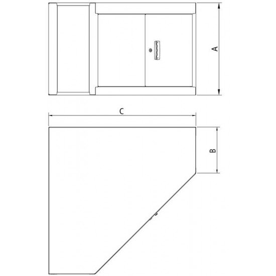 PAINEL PARA FERRAMENTAS CANTO L COM 2 PORTAS TRAMONTINA