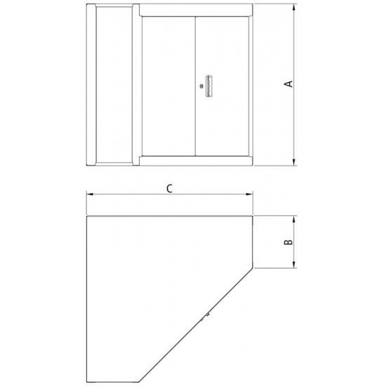 PAINEL PARA FERRAMENTAS GRANDE CANTO L COM 2 PORTAS TRAMONTINA
