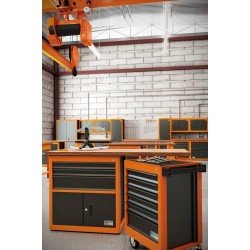 ARMARIO VERTICAL PARA FERRAMENTAS 2 PORTAS COM VISORES AZUL TRAMONTINA