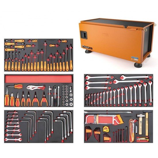 CAIXA PARA FERRAMENTAS PICKUP BOX 500X1000X500 MM - 145 PECAS TRAMONTINA