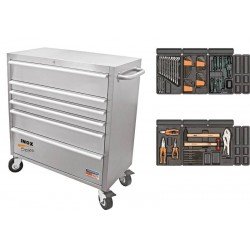 CARRO EM ACO INOX 6 GAVETAS 70 PECAS TRAMONTINA