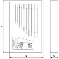 MODULO DE CHAVES FIXAS E HEXAGONAIS 19 PECAS TRAMONTINA