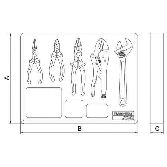MODULO COM ALICATES 5 PECAS TRAMONTINA