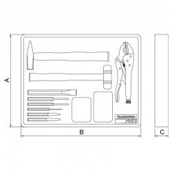MODULO COM FERRAMENTAS 9 PECAS TRAMONTINA