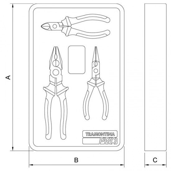 MODULO COM ALICATES 3 PECAS TRAMONTINA