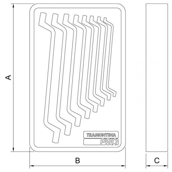 MODULO COM CHAVES ESTRELA 8 PECAS TRAMONTINA