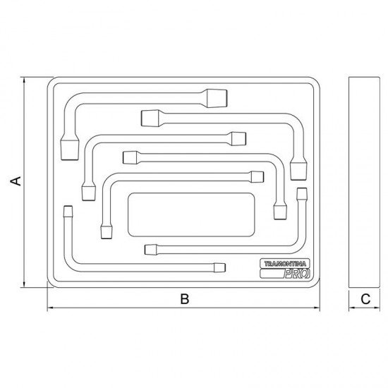 MODULO COM CHAVES BIELA 7 PECAS - MILIMETROS TRAMONTINA