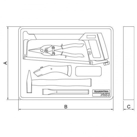 MODULO COM FERRAMENTAS 5 PECAS TRAMONTINA