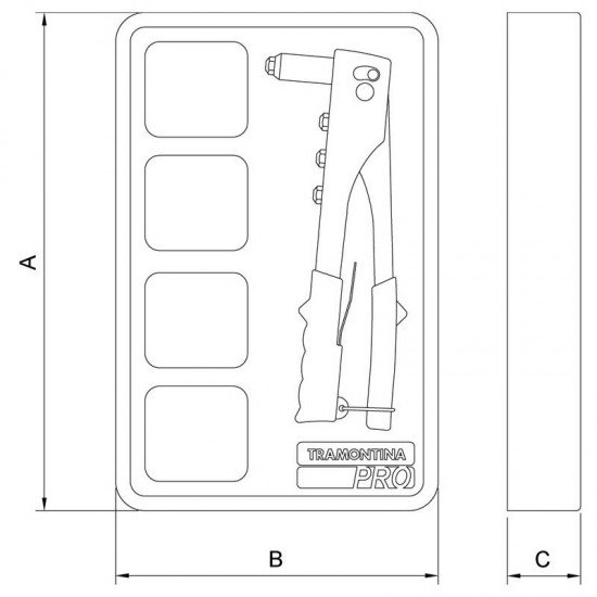 MODULO COM REBITADOR E 70 REBITES TRAMONTINA