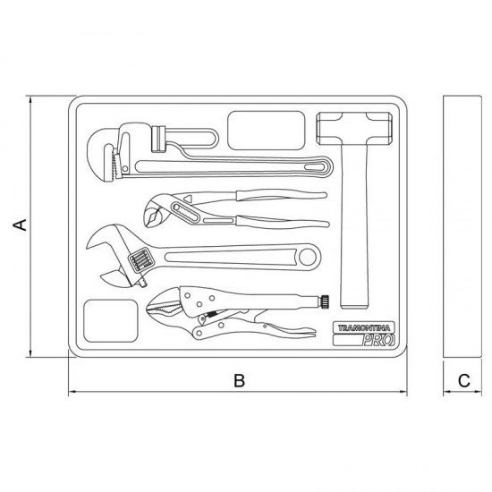 MODULO COM FERRAMENTAS 5 PECAS TRAMONTINA