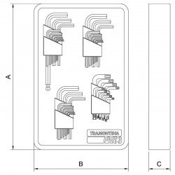 MODULO COM CHAVES TIPO L 36 PECAS TRAMONTINA