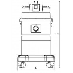 ASPIRADOR DE PÓ PARA SÓLIDOS E LÍQUIDOS 1400 W TANQUE DE AÇO INOX CAPACIDADE 30 LITROS TRAMONTINA PRO