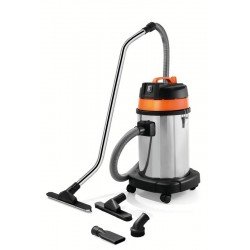 ASPIRADOR DE PÓ PARA SÓLIDOS E LÍQUIDOS 1400 W TANQUE DE AÇO INOX CAPACIDADE 30 LITROS TRAMONTINA PRO