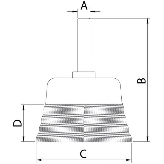 ESCOVA COPO ARAME ONDULADO 3X1/4 TRAMONTINA