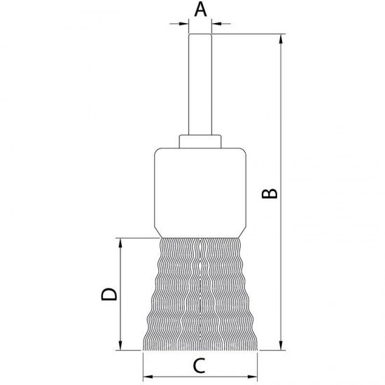ESCOVA PINCEL ARAME OND. 5/8X1/4 TRAMONTINA