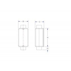 CONDULETE EM ALUMINIO TIPO C DE 1.1 4 COM TAMPA SEM ROSCA SEM PINTURA TRAMONTINA