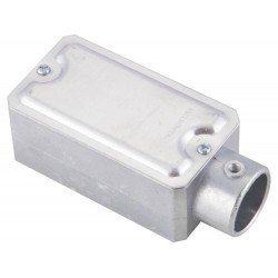 CONDULETE EM ALUMINIO TIPO E DE 1 2 TAMPA ESTAMPADA ROSCA BSP SEM PINTURA TRAMONTINA