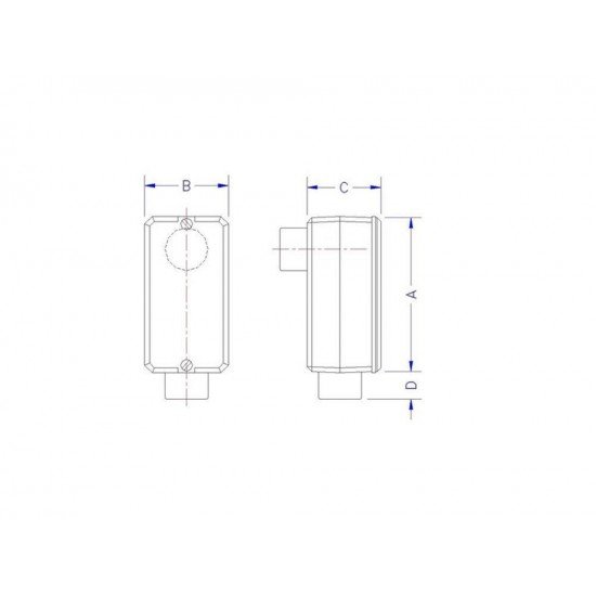 KIT 6 UNI CONDULETE EM ALUMINIO TIPO LB DE 3 4 COM ROSCA BSP COM PINTURA EPOXI TRAMONTINA