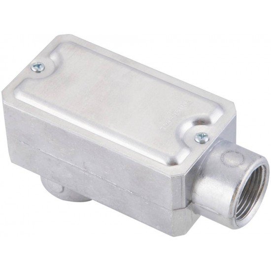 KIT 6 UNI CONDULETE EM ALUMINIO TIPO LB DE 3 4 TAMPA ESTAMPADA ROSCA BSP SEM PINTURA TRAMONTINA
