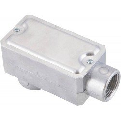 KIT 6 UNI CONDULETE EM ALUMINIO TIPO LB DE 1 2 TAMPA ESTAMPADA ROSCA BSP SEM PINTURA TRAMONTINA