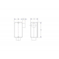 KIT 6 UNI CONDULETE EM ALUMINIO TIPO LL DE 3 4 COM ROSCA BSP COM PINTURA EPOXI TRAMONTINA