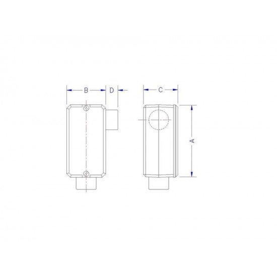 KIT 6 UNI CONDULETE EM ALUMINIO TIPO LL DE 2.1 2 TAMPA ROSCA BSP PINTURA EPOXI TRAMONTINA