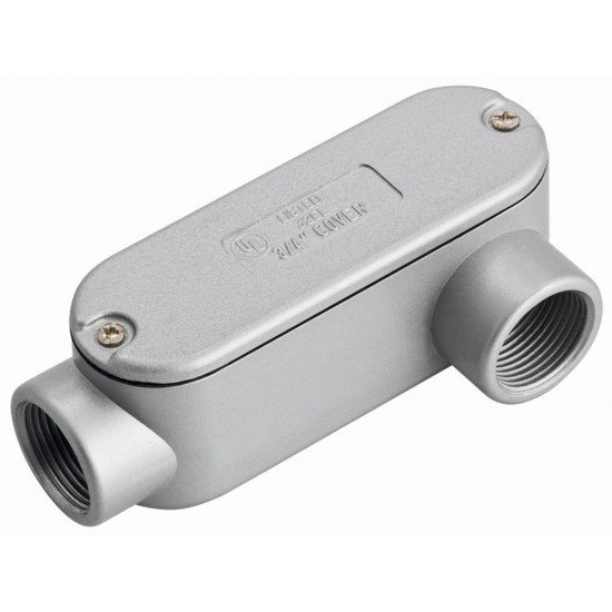 CONDULETE ALUMINIO TIPO LL MOD.AMERICANO DE 1.1 2 TAMPA ROSCA BSP PINTURA EPOXI TRAMONTINA