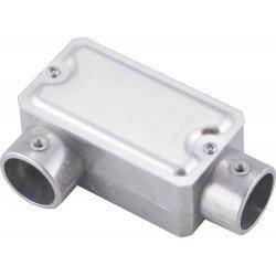 KIT 6 UNI CONDULETE EM ALUMINIO TIPO LR DE 1 COM TAMPA ESTAMPADA SEM ROSCA SEM PINTURA TRAMONTINA