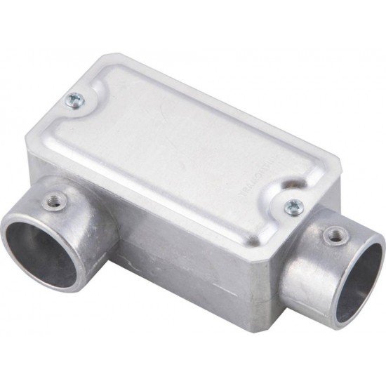 KIT 6 UNI CONDULETE EM ALUMINIO TIPO LR DE 3 4 COM TAMPA ESTAMPADA SEM ROSCA SEM PINTURA TRAMONTINA