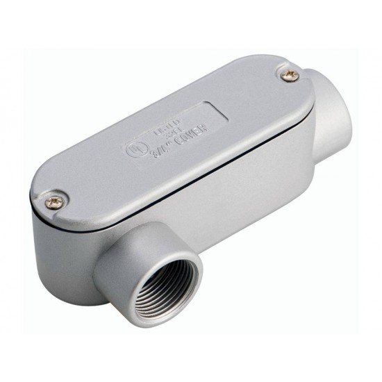 CONDULETE ALUMINIO TIPO LR MOD.AMERICANO DE 2 TAMPA C ROSCA BSP C PINTURA EPOXI TRAMONTINA