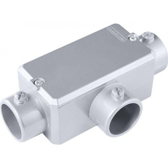 KIT 6 UNI CONDULETE EM ALUMINIO TIPO T DE 2.1 2 COM TAMPA SEM ROSCA COM PINTURA EPOXI TRAMONTINA
