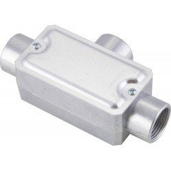 KIT 6 UNI CONDULETE EM ALUMINIO TIPO T DE 1 2 TAMPA ESTAMPADA ROSCA BSP SEM PINTURA TRAMONTINA