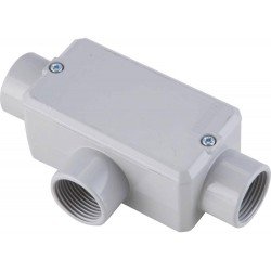 KIT 6 UNI CONDULETE EM ALUMINIO TIPO TB DE 3 COM TAMPA COM ROSCA NPT COM PINTURA EPOXI TRAMONTINA