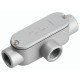 CONDULETE ALUMINIO TIPO T MOD.AMERICANO DE 1.1 2 TAMPA ROSCA BSP PINTURA EPOXI TRAMONTINA