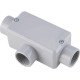 KIT 6 UNI CONDULETE EM ALUMINIO TIPO T 1.1 4 SEM ROSCA COM TAMPA E COM PINTURA EPOXI TRAMONTINA