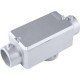 KIT 6 UNI CONDULETE EM ALUMINIO TIPO TB DE 2.1 2 COM TAMPA SEM ROSCA COM PINTURA EPOXI TRAMONTINA