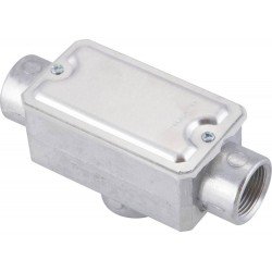 KIT 6 UNI CONDULETE EM ALUMINIO TIPO TB DE 3 4 TAMPA ESTAMPADA ROSCA BSP SEM PINTURA TRAMONTINA
