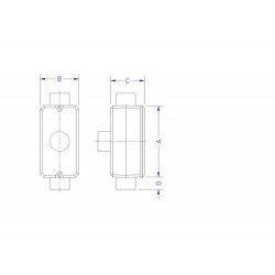 KIT 6 UNI CONDULETE EM ALUMINIO TIPO TB DE 3 4 COM ROSCA BSP SEM PINTURA TRAMONTINA