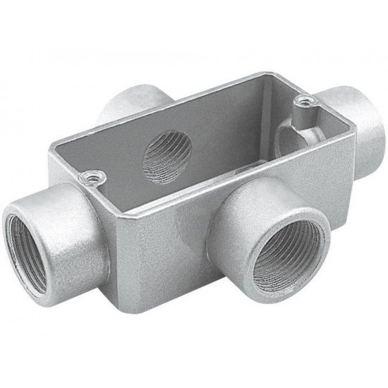 KIT 6 UNI CONDULETE EM ALUMINIO TIPO X DE 4 COM TAMPA COM ROSCA BSP COM PINTURA EPOXI TRAMONTINA