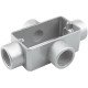 KIT 6 UNI CONDULETE EM ALUMINIO TIPO X DE 4 COM TAMPA COM ROSCA BSP COM PINTURA EPOXI TRAMONTINA