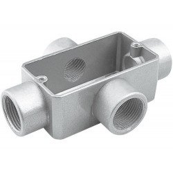 KIT 6 UNI CONDULETE EM ALUMINIO TIPO X DE 2.1 2 COM TAMPA COM ROSCA BSP SEM PINTURA TRAMONTINA