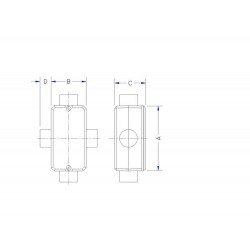KIT 6 UNI CONDULETE EM ALUMINIO TIPO X DE 3 4 SEM ROSCA COM PINTURA EPOXI TRAMONTINA