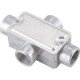 KIT 6 UNI CONDULETE EM ALUMINIO TIPO X DE 3 4 TAMPA ESTAMPADA ROSCA BSP SEM PINTURA TRAMONTINA