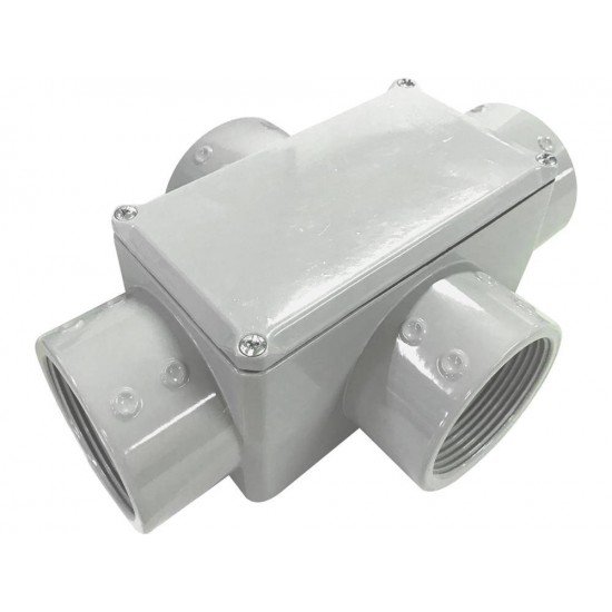KIT 6 UNI CONDULETE EM ALUMINIO TIPO X DE 3 COM TAMPA COM ROSCA NPT COM PINTURA EPOXI TRAMONTINA
