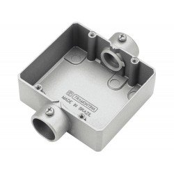 CONDULETE DUPLO EM ALUMINIO TIPO CD DE 3 4 COM ROSCA COM PINTURA EPOXI TRAMONTINA