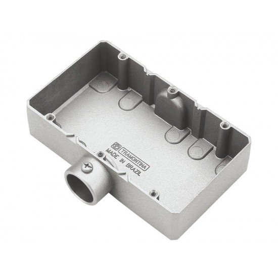KIT 6 UNI CONDULETE TRIPLO EM ALUMINIO TIPO ET DE 3 4 SEM ROSCA COM PINTURA EPOXI TRAMONTINA