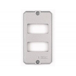 TAMPA 2 POSTOS AFASTADOS EM ALUMINIO PARA CONDULETE 1 2 E 3 4 COM PINTURA EPOXI TRAMONTINA